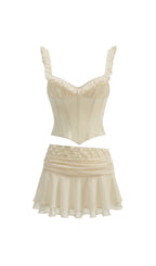 Emlen Corset Top & Mini Skirt Set Flowering Girl