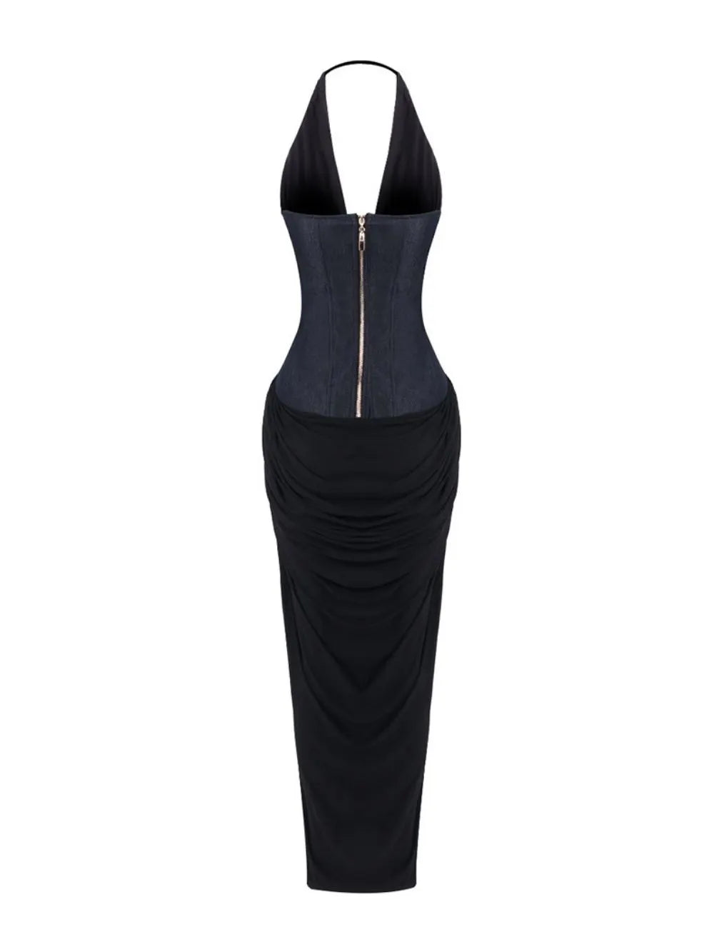 Marti Black Halter Maxi Dress Flowering Girl