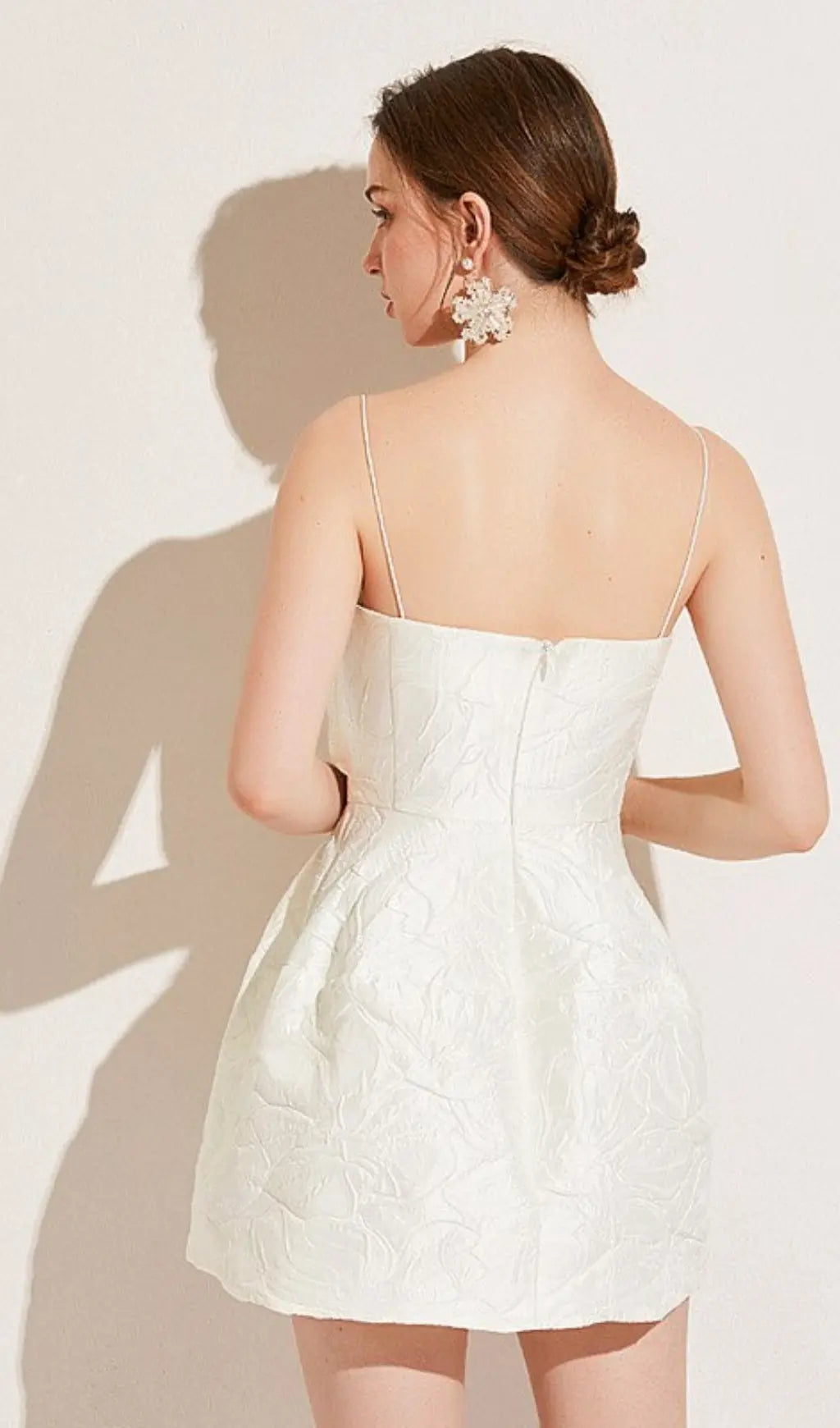 Aine White Strapy Mini Dress Flowering Girl