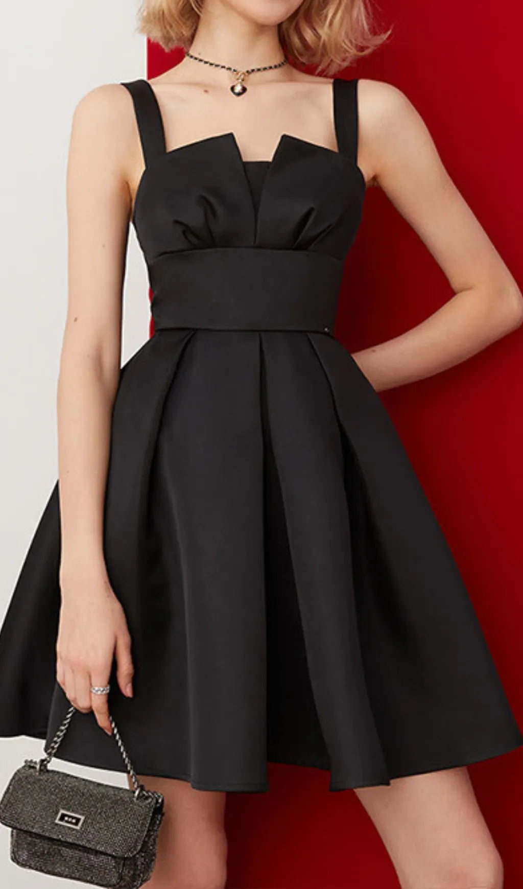 Chana Black A-Line Mini Dress Flowering Girl