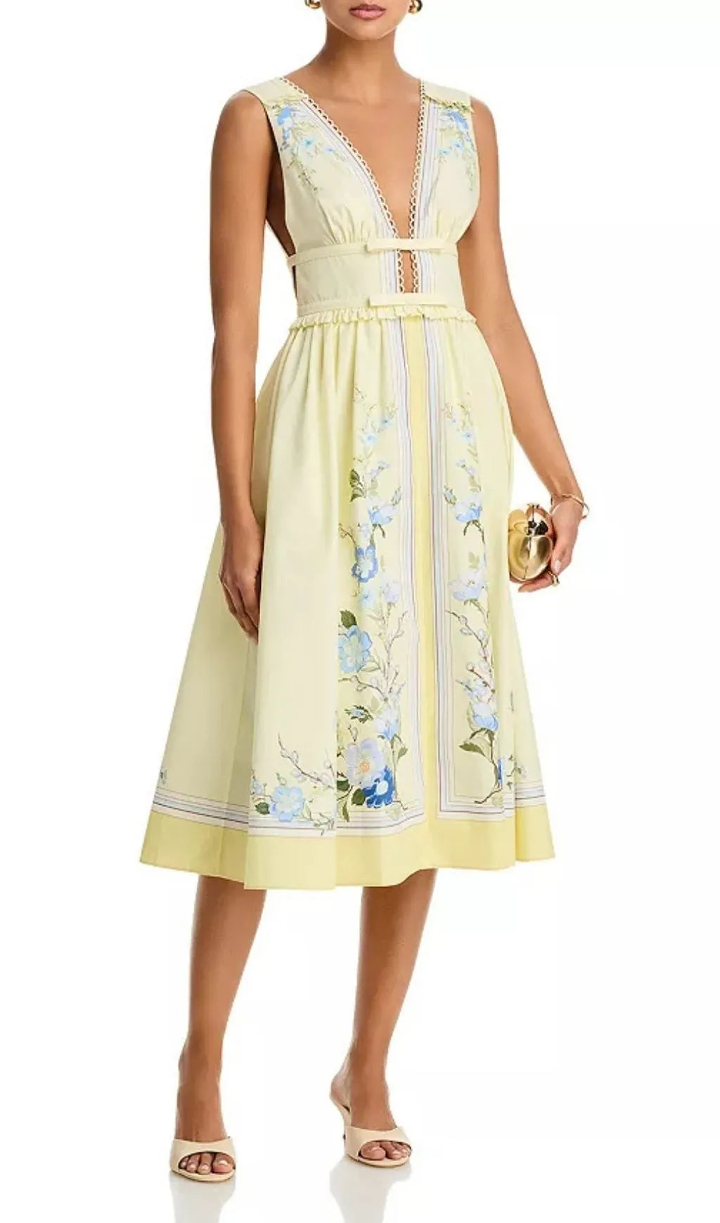 Floral Midi Dress Flowering Girl