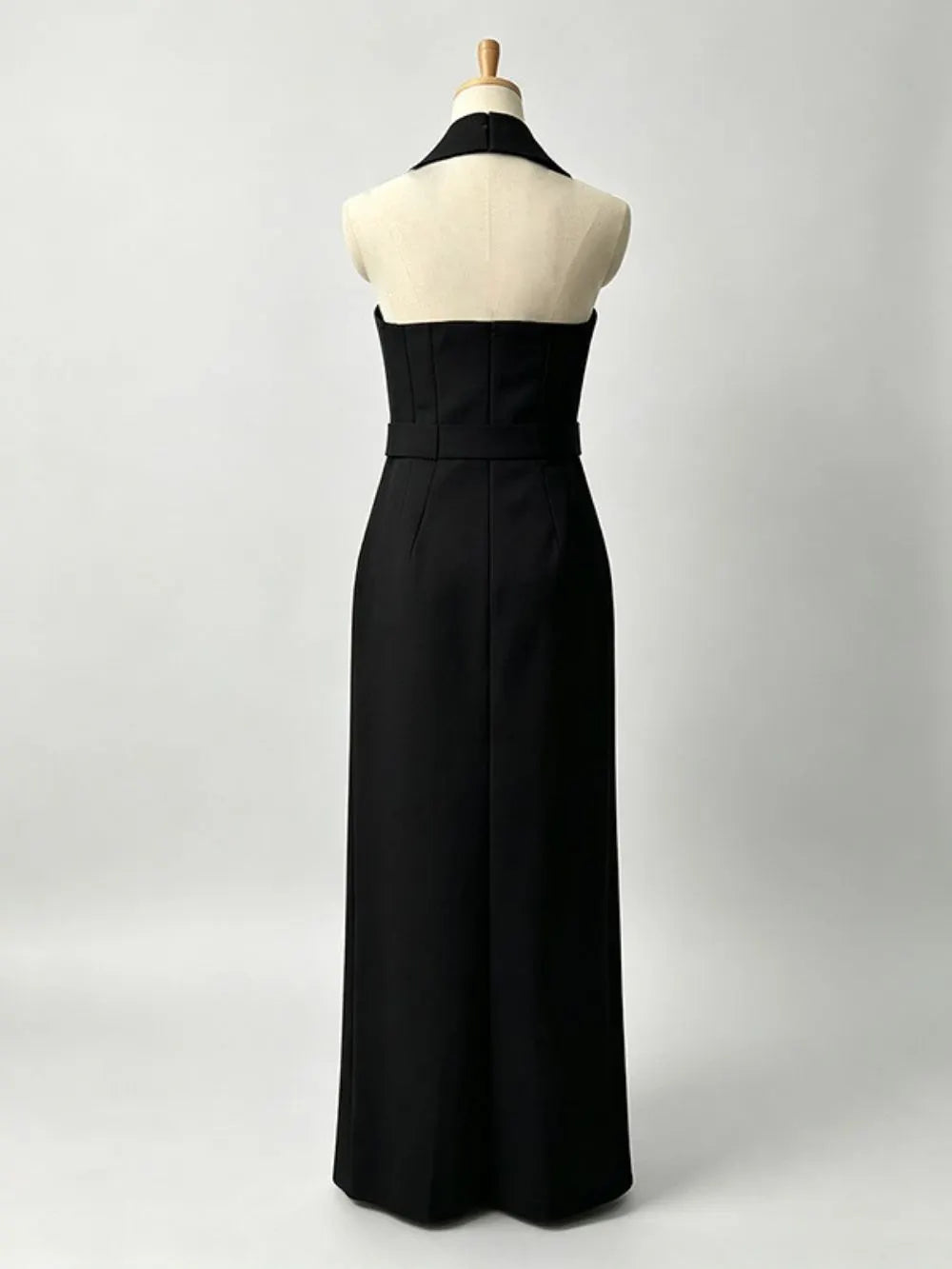 Maritza Black Halter Maxi Dress Flowering Girl