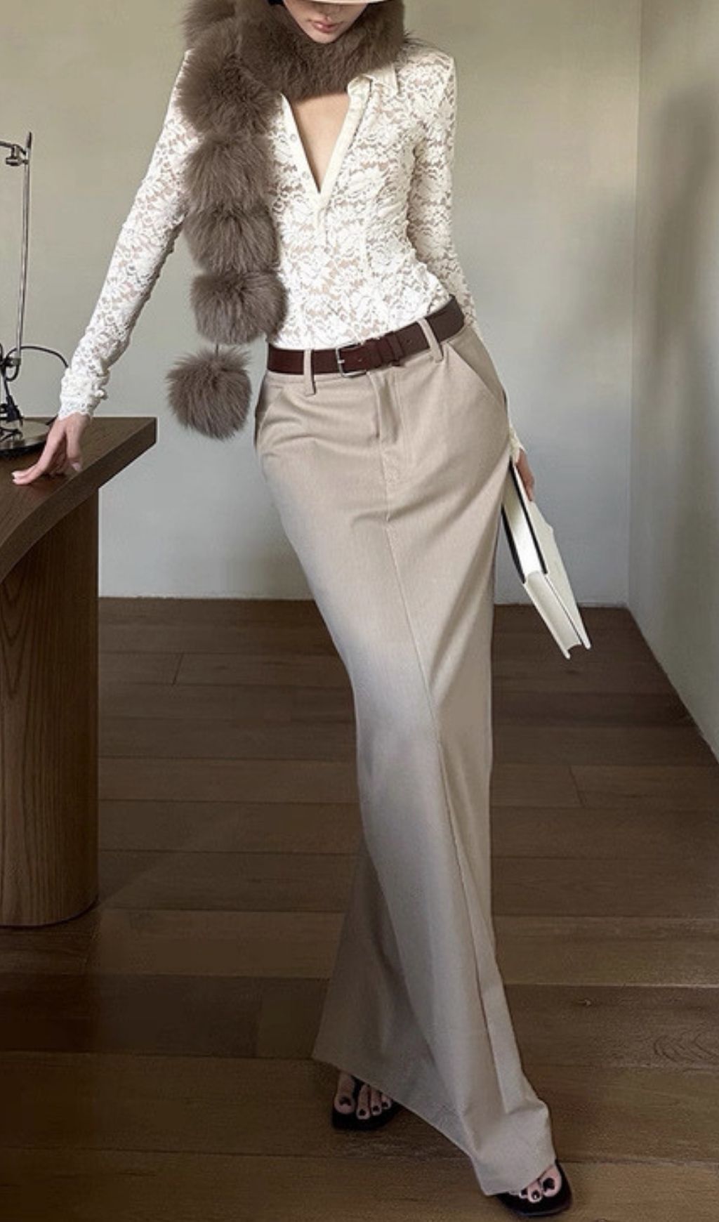 Angeni Collar Lace Top Flowering Girl