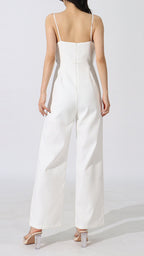 Flavia White Decor Jumpsuit Flowering Girl