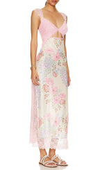 Ladee Lace Floral Midi Dress Flowering Girl