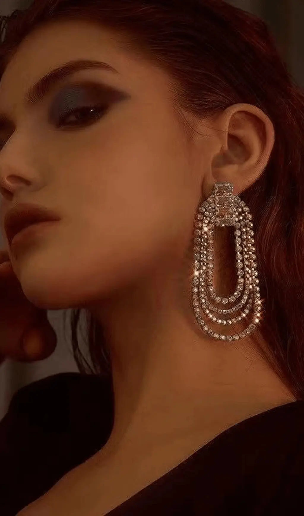 Oval tassel earrings Flowering Girl