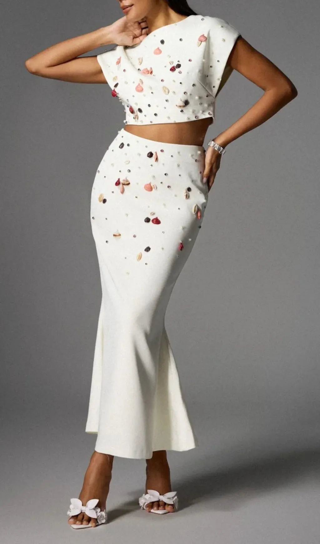 Alaura Seashell Pearl Skirt Set Flowering Girl