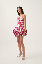 Violette Bubble Hem Mini Dress Flowering Girl