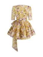 Makadisa V-Neck Printed Mini Dress Flowering Girl