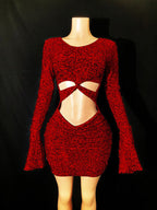 Adria Cutout Twisted Sequin Dress Flowering Girl