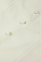 Almond Woven Halter Button Maxi Dress Flowering Girl