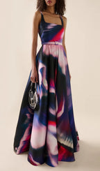 Denicia Printed Sleeveless Maxi Dress Flowering Girl