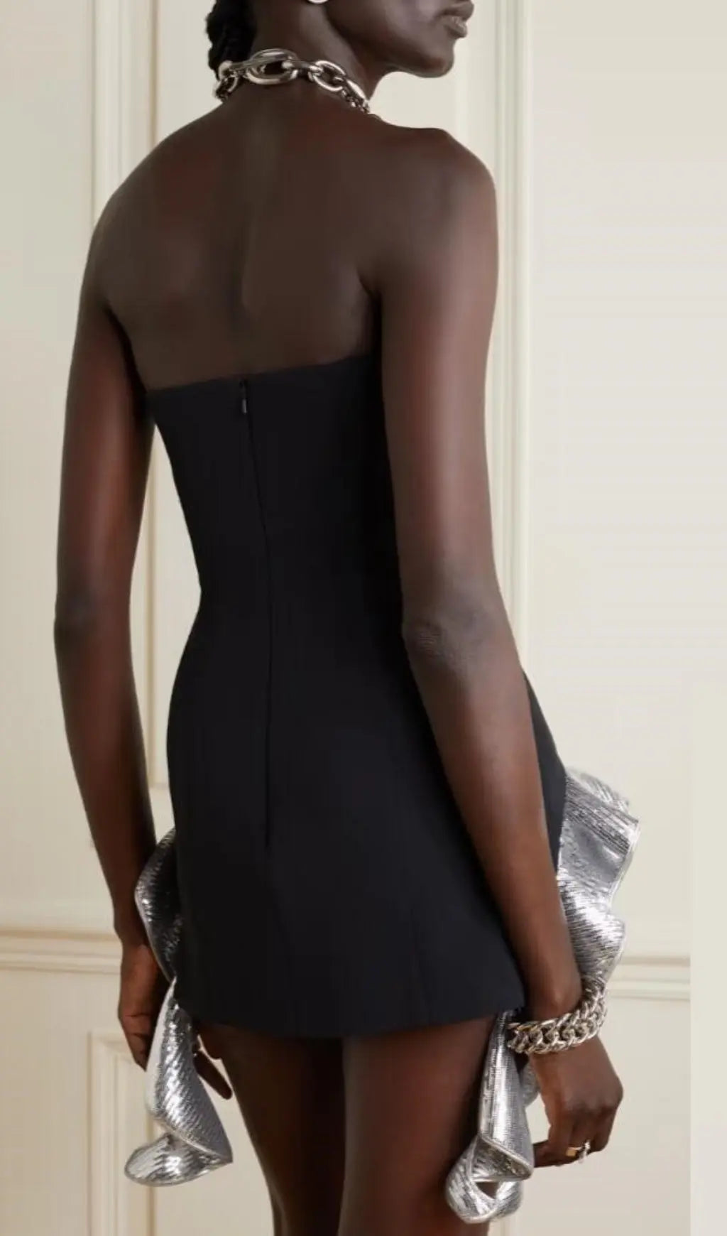 Metallic-Ruffle Strapless Minidress Flowering Girl