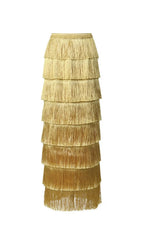 Norylin Fringe Tiered Skirt Flowering Girl