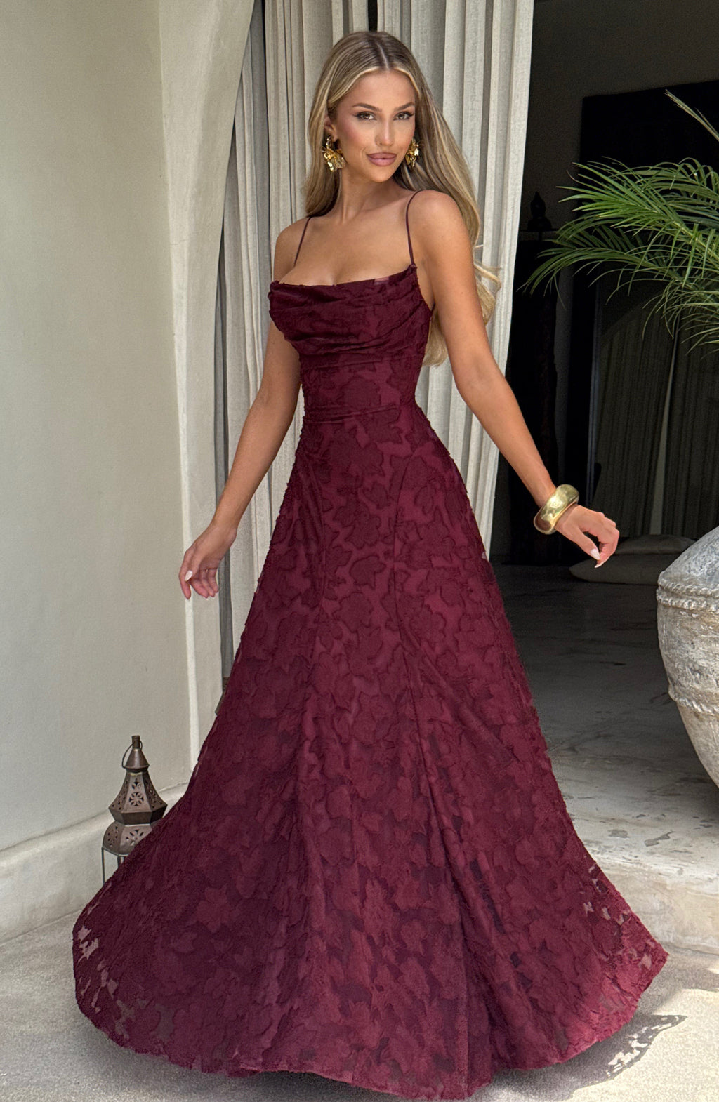 Francis Maxi Dress - Cherry Lacquer Flowering Girl