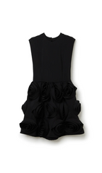 Xaviera Rose Applique Mini Dress In Black Flowering Girl
