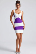 Color-Block Bodycon Mini Dress Flowering Girl