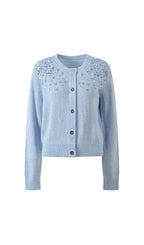Heron Embellished Knit Cardigan Flowering Girl