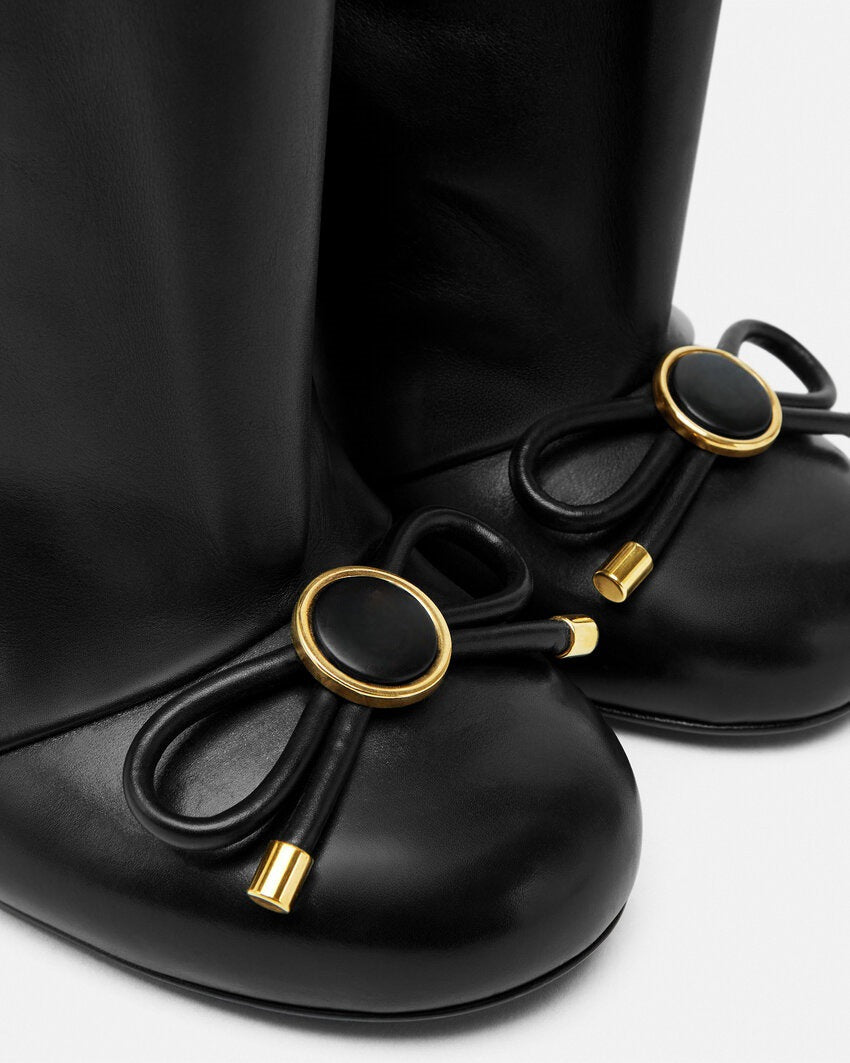 Kasi Black Bow Boots Flowering Girl