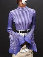 Janli Flared Sleeve Sweater Flowering Girl