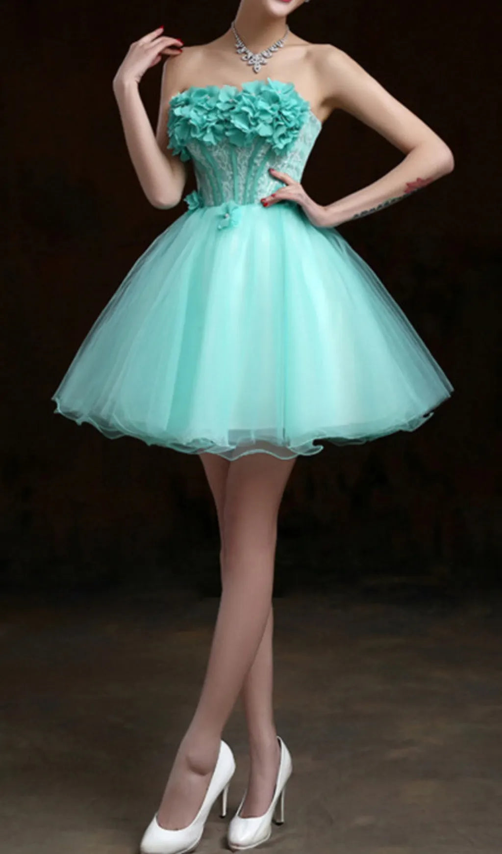 Aneira Corset Flower Mini Dress Flowering Girl