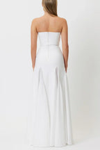 Dimiya Strapless Mesh Maxi Bandage Dress Flowering Girl