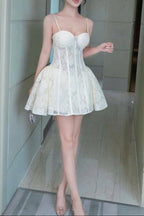 Camilla Corset Lace Mini Dress Flowering Girl