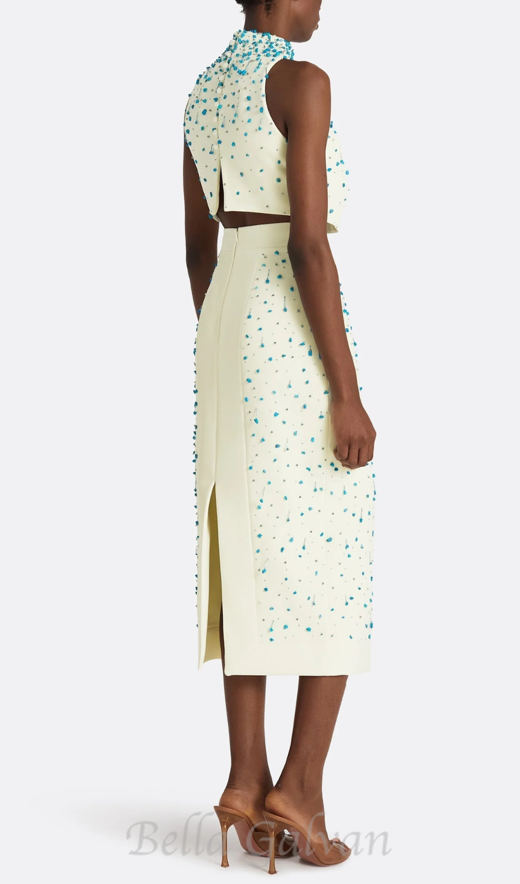 Cadee Turquoise Embellished Two Piece Set Flowering Girl
