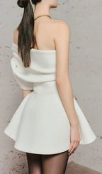 Katla White One-Shoulder Mini Dress Flowering Girl