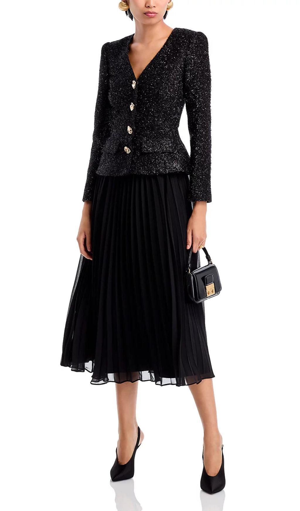 Tinsel Boucle Midi Dress Flowering Girl