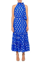 Eleanor Halter Metallic Midi Dress Flowering Girl