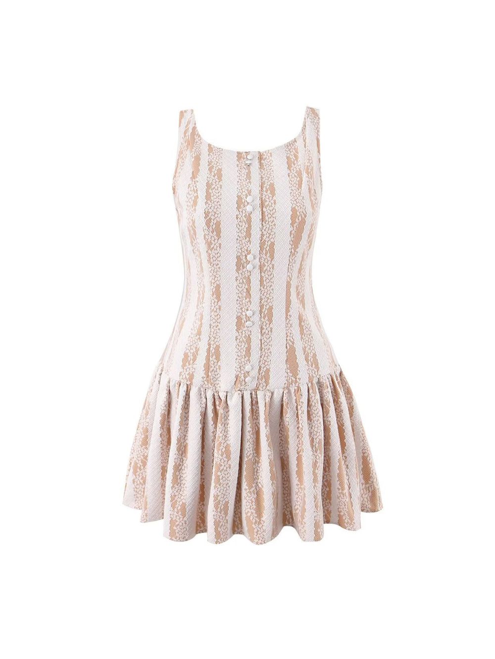 Yaghma White Lace Embroidered Mini Dress Flowering Girl