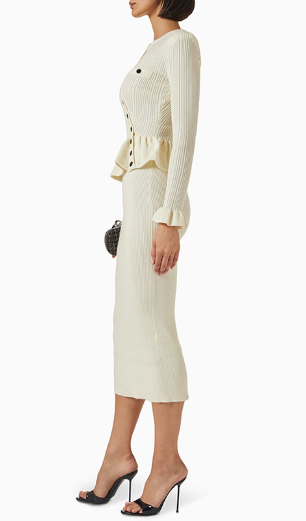 Henson Knit Long Sleeve Midi Dress Flowering Girl