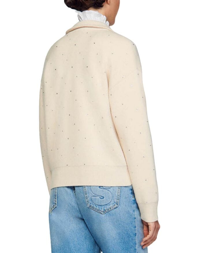 OSY RHINESTONE QUARTER ZIP SWEATER Flowering Girl