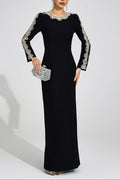 Tiffany Rhinestone Embellished Cutout Maxi Dress - Black Flowering Girl