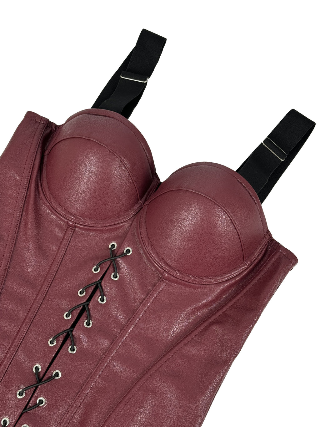 Karly PU Leather Corset Top Flowering Girl