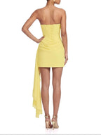 Duyen Strapless Lace Draped Mini Dress Flowering Girl