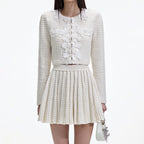CREAM KNITTED MINI SKIRT Flowering Girl