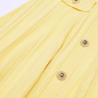 Madeline Yellow Short Sleeve Knit Mini Dress Flowering Girl