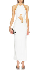 Daniela White Cutout Bandage Maxi Dress Flowering Girl