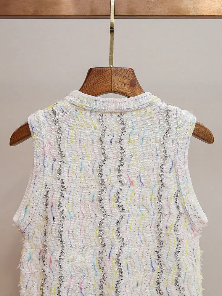 Haunani Knit Vest Cardigan Flowering Girl