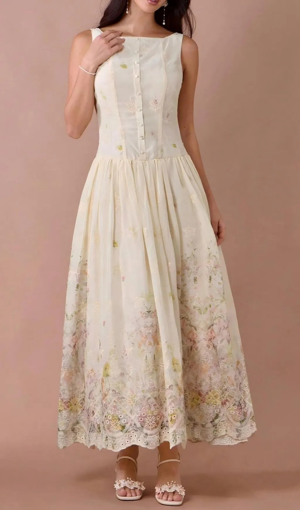 Lanai Sleeveless Printed Maxi Dress Flowering Girl
