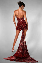 Dailyn Bow Sequin Mini Dress Flowering Girl