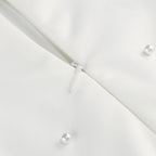 pearl-embellished strapless gown in white Flowering Girl
