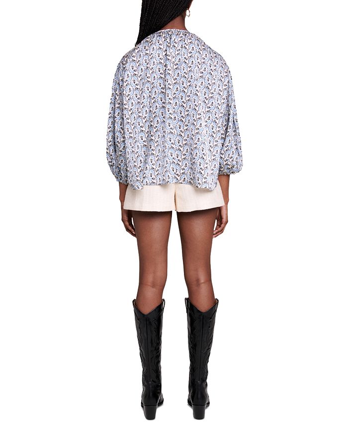 LOOSE-FITTING SATIN BLOUSE Flowering Girl