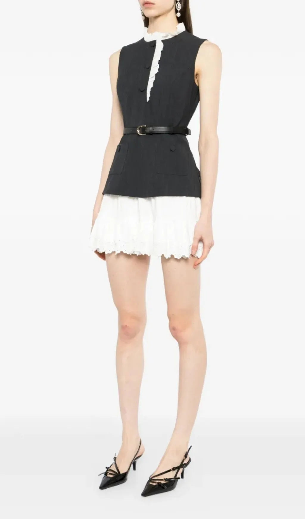 Grey Belted Mini Dress Flowering Girl