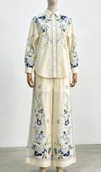 Kita Floral Printed Two-Piece Set Flowering Girl