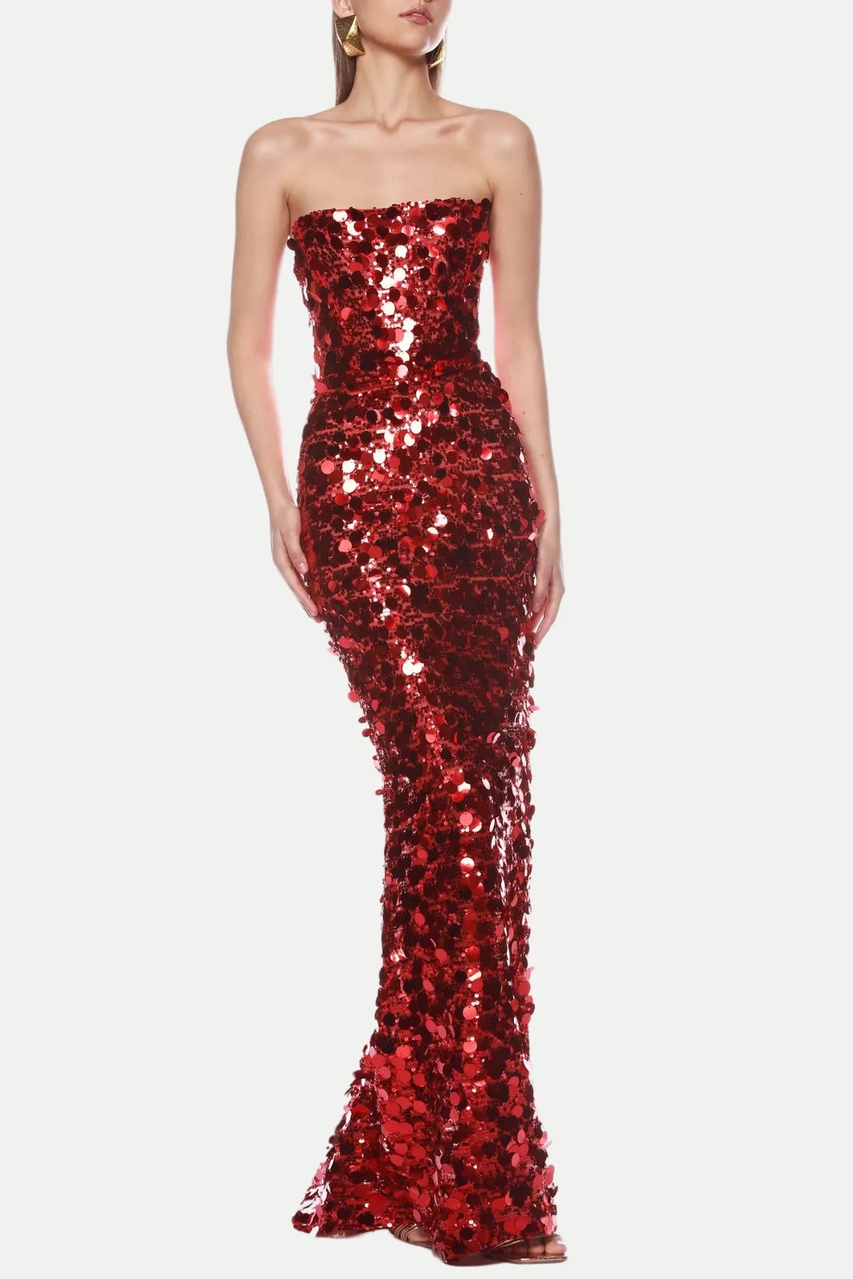 Shiva Strapless Sequin Maxi Dress Flowering Girl