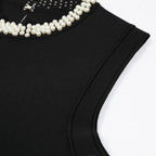 Ernie Black Bead Mini Dress Flowering Girl