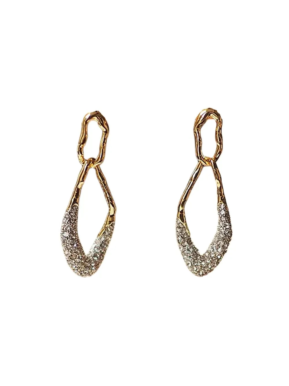 Fathiyya Rhinestone Metallic Earrings Flowering Girl